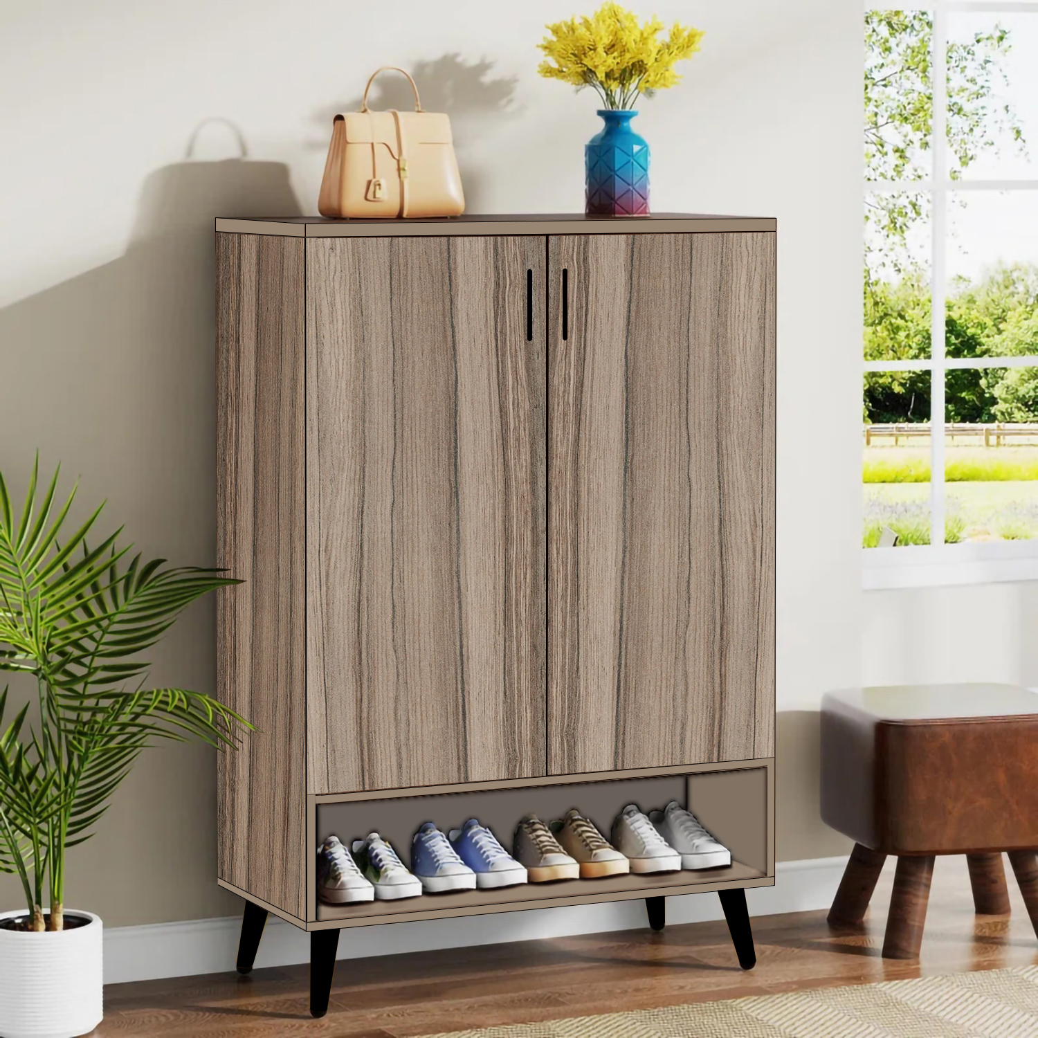 24 Pair Shoe Storage Cabinet