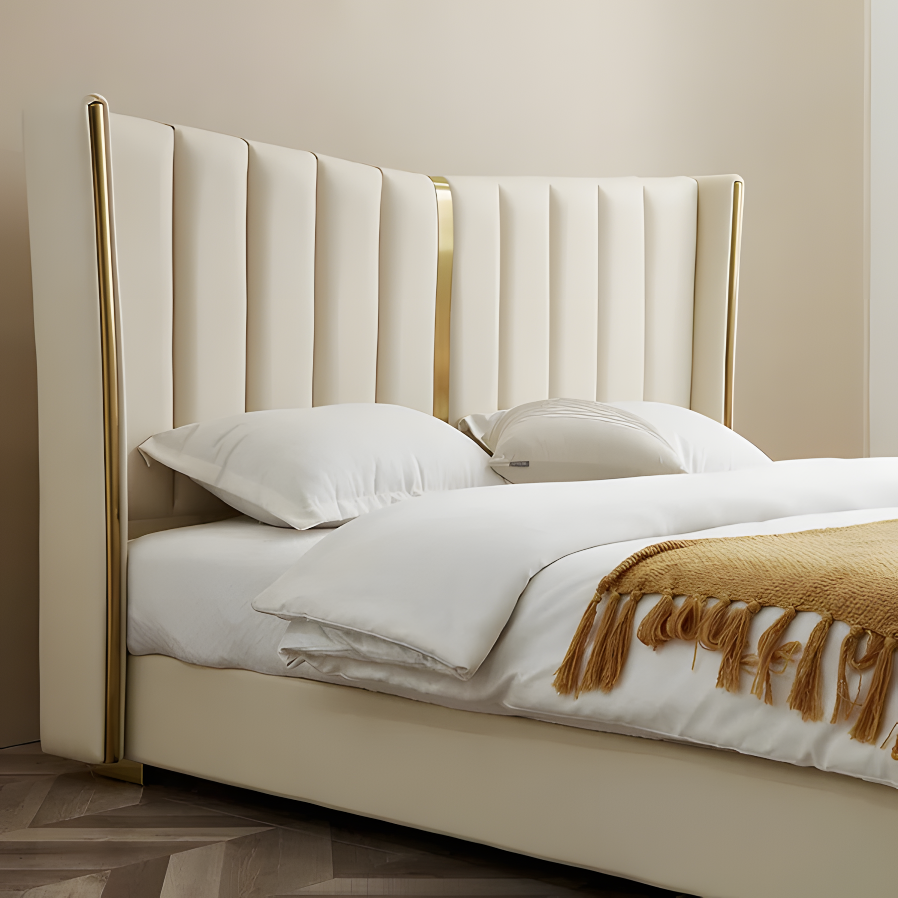 Luxe Wingback Bed Set